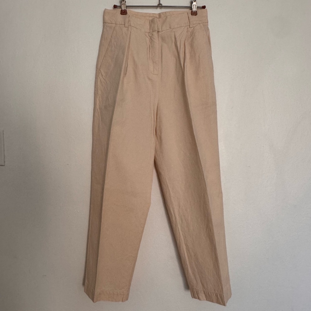 Chic Cotton Linen Cropped Trousers